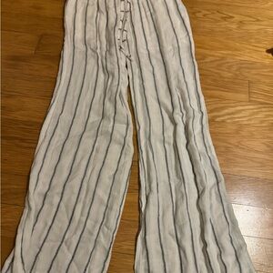 Striped Wide-Leg Pants